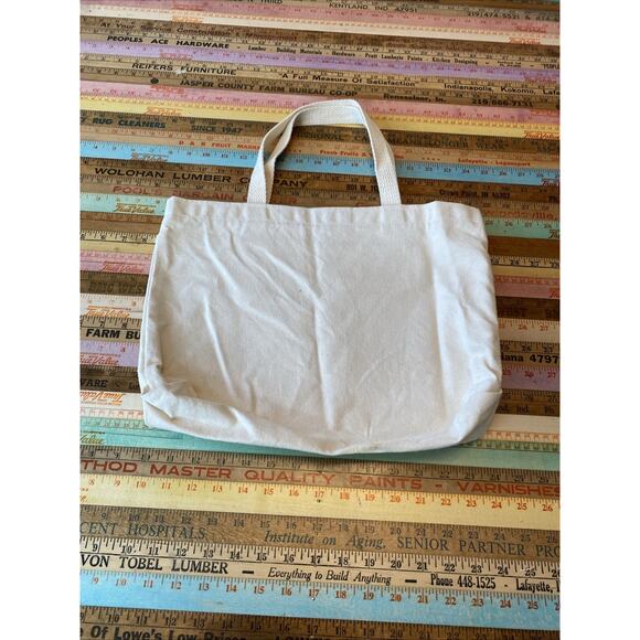 Vintage Mary Baldwin College USA Market Bag Tote Shoulder Medium Canvas VA - Picture 4 of 12